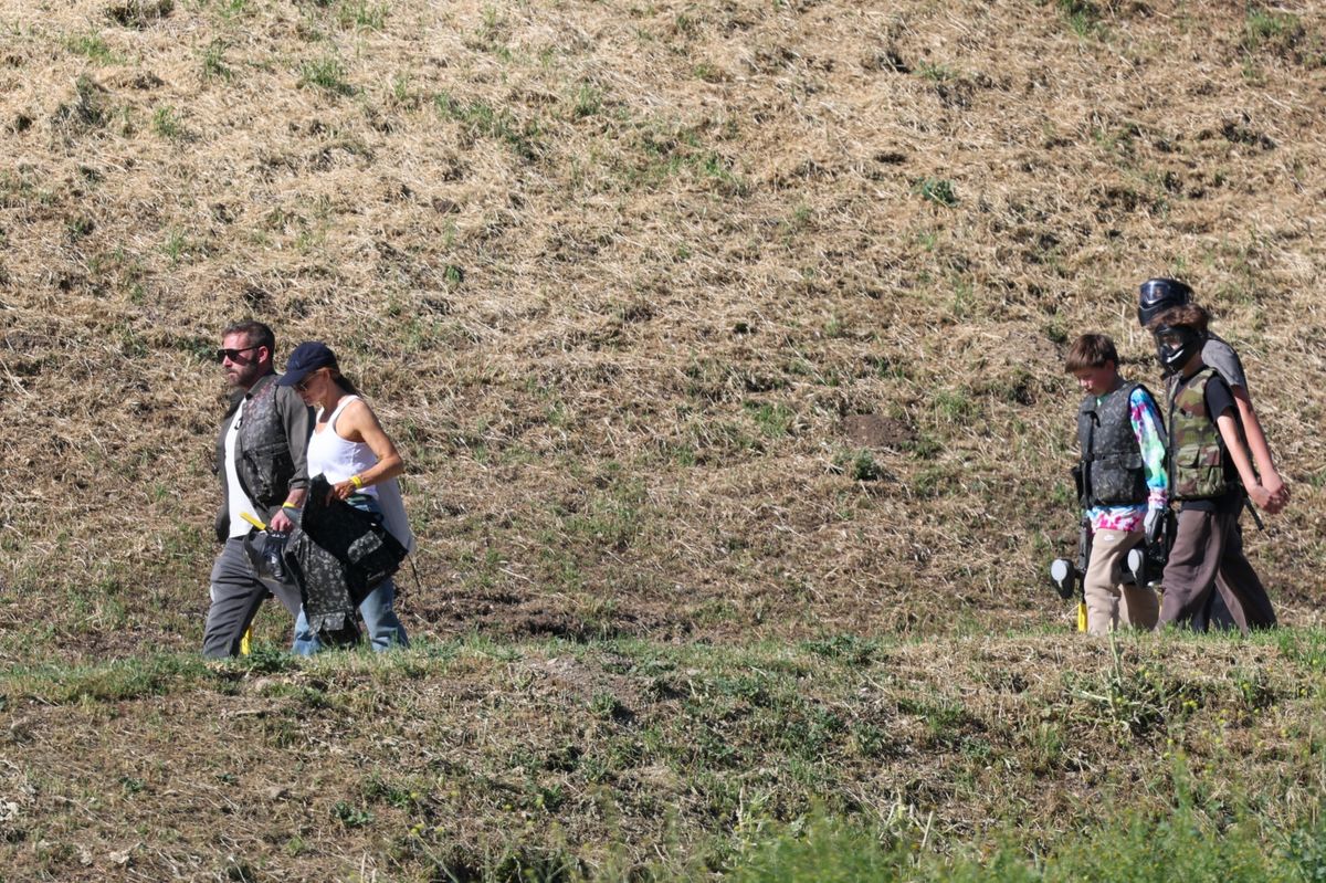 Affleck and Garner were accompanied by his son and his close friends