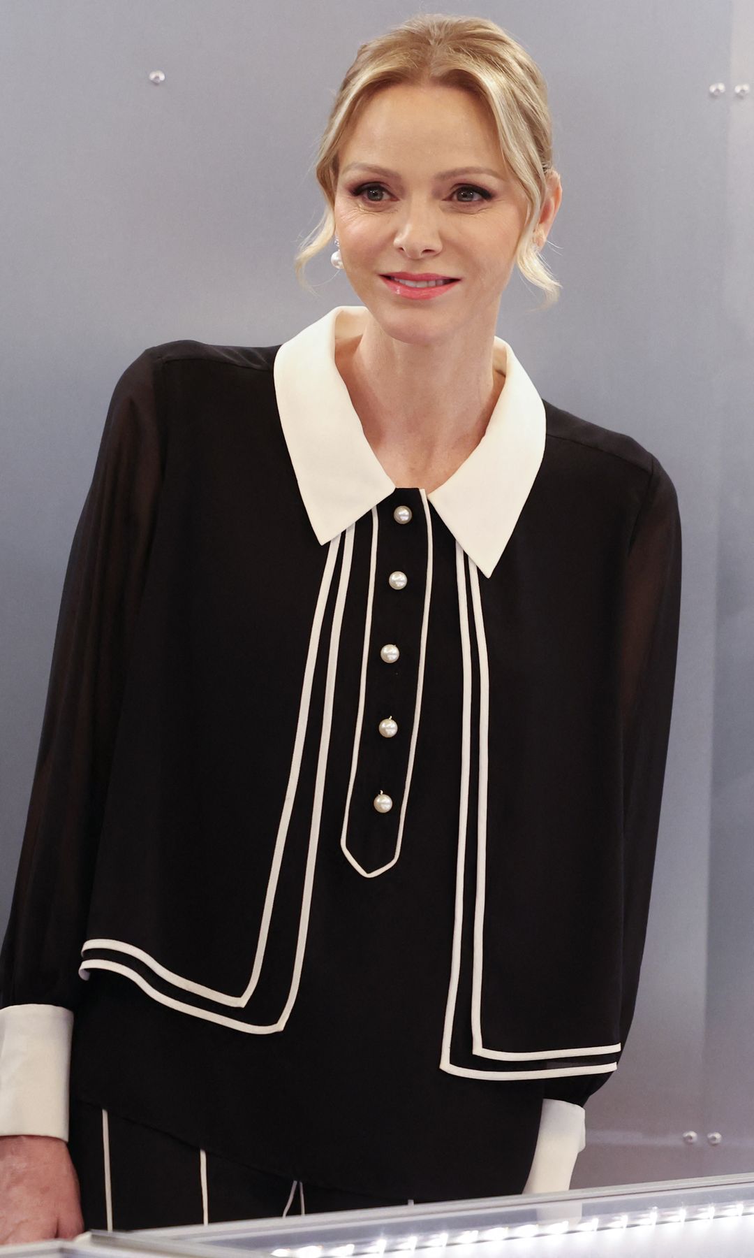 Princess Charlene of Monaco visits the Joya International Jewelry Fair in the Principality of Monaco