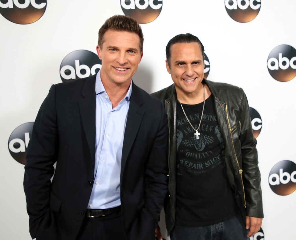 Steve Burton (L) and Maurice Benard attend Disney ABC Television Group's TCA Winter Press Tour 2018 at The Langham Huntington, Pasadena on January 8, 2018 in Pasadena, California.