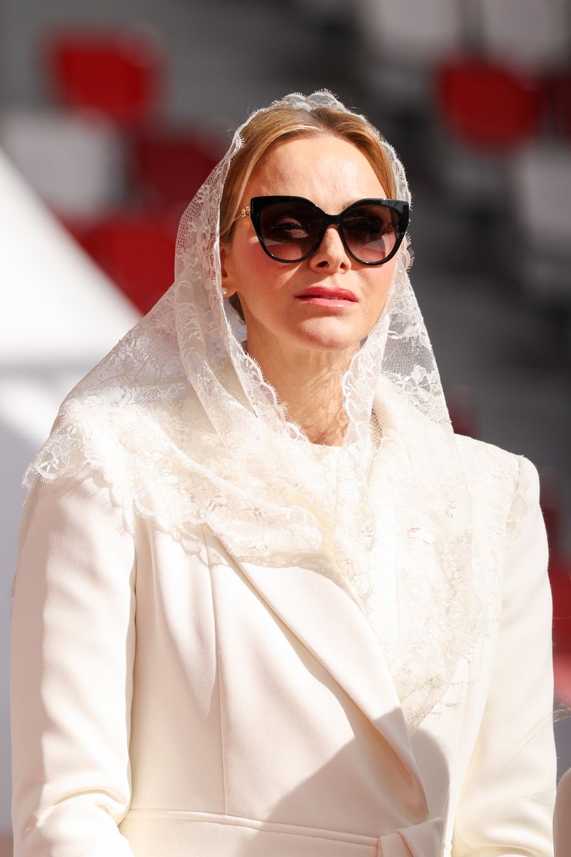 Charlene of Monaco and Princess Gabriella wear white at historic papal visit