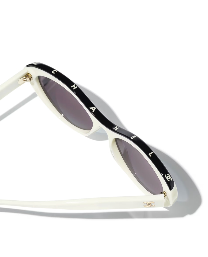 Chanel sunglasses in white and black