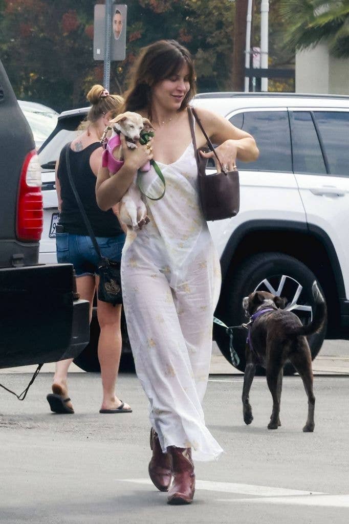Scout Willis in a sheer slip dress