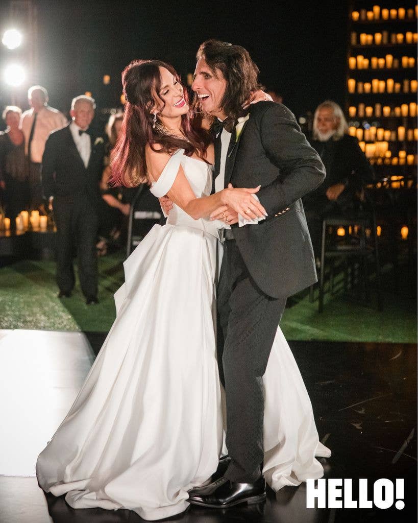 Alice Cooper and Sheryl Cooper dancing on their wedding day
