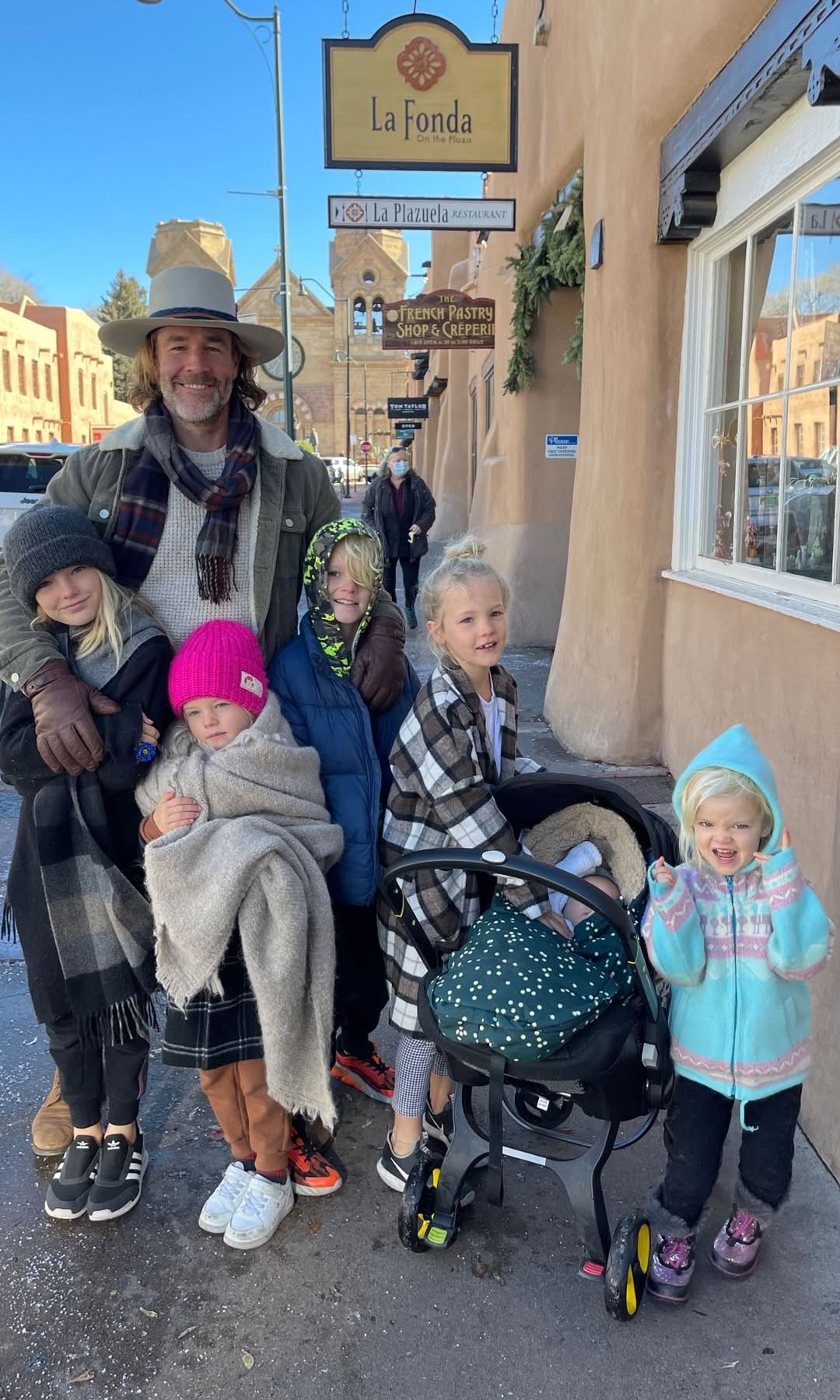 James Van Der Beek with his kids, shared on Instagram