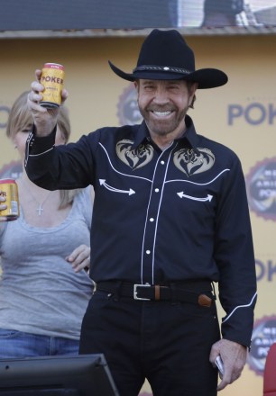 Chuck Norris
Chuck Norris attends event of beer company in Cartagena de Indias, Colombia - 27 Feb 2018
US actor Chuck Norris attends an event of a Colombian beer brand in Cartagena de Indias, Colombia, 27 February 2018.