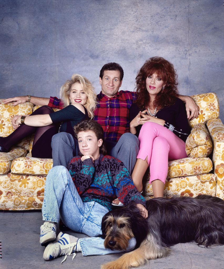 Married With Children actors Christina Applegate, David Faustino, Ed O'Nell, and Katy Saga