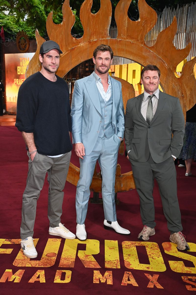  Liam Hemsworth, Chris Hemsworth, and Luke Hemsworth on May 17, 2024