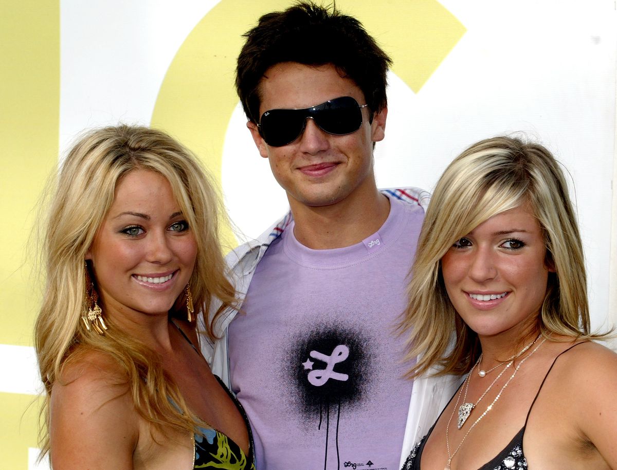 The Cast of Laguna Beach arrives at the 2005 MTV Video Music Awards at the American Airlines Arena on August 28, 2005 in Miami, Florida. (Photo by Alberto Tamargo/Getty Images)