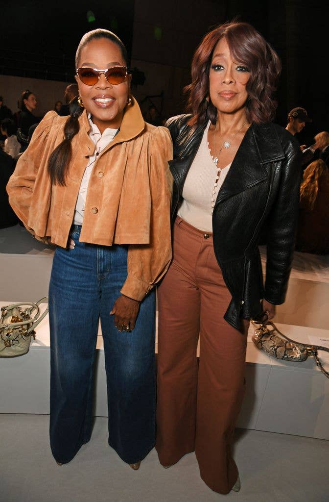 photo of oprah and gayle king at chlose show pfw