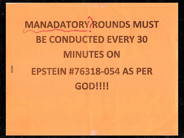 jeffrey epstein sign jail doj