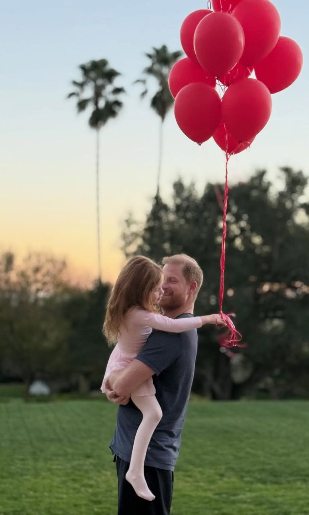 Prince Harry and Lilibet in a Valentine's Day post