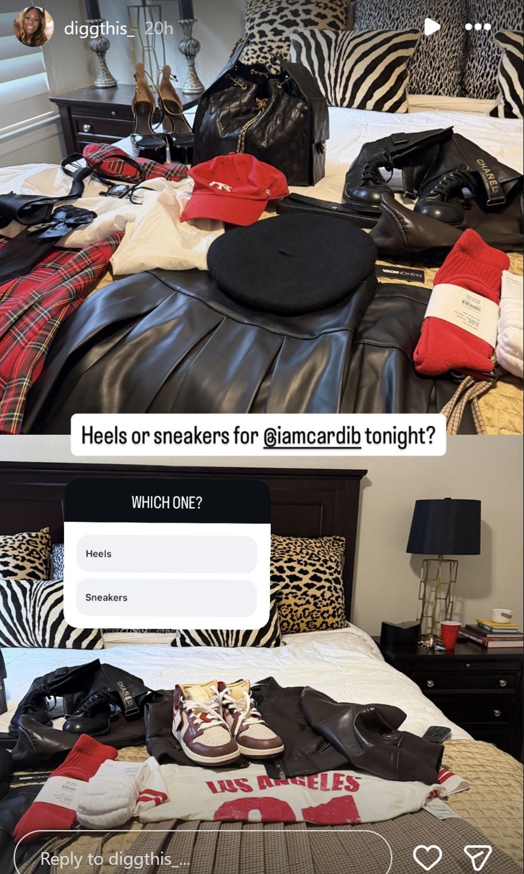 Stephanie shared some possible outfits on her Instagram