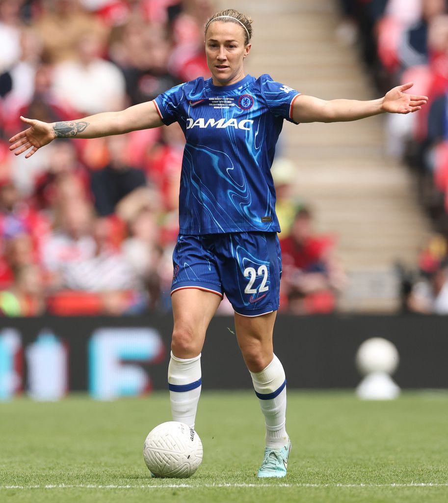 Lucy Bronze of Chelsea during The Adobe Women's FA Cup Final match in 2025