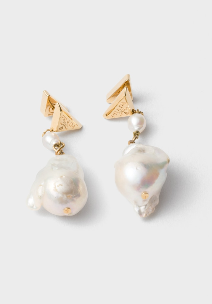 Prada pearl earrings 