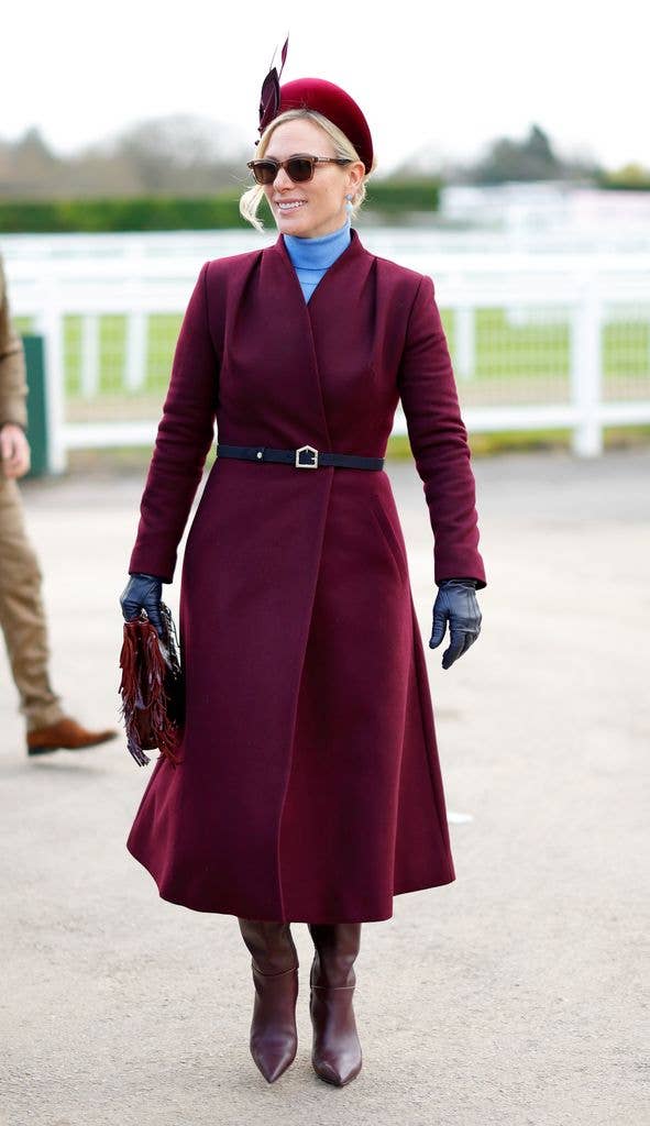 Zara Tindall attends day 4 'Gold Cup Day' of the Cheltenham Festival at Cheltenham Racecourse on March 13, 2026 in Cheltenham, England.