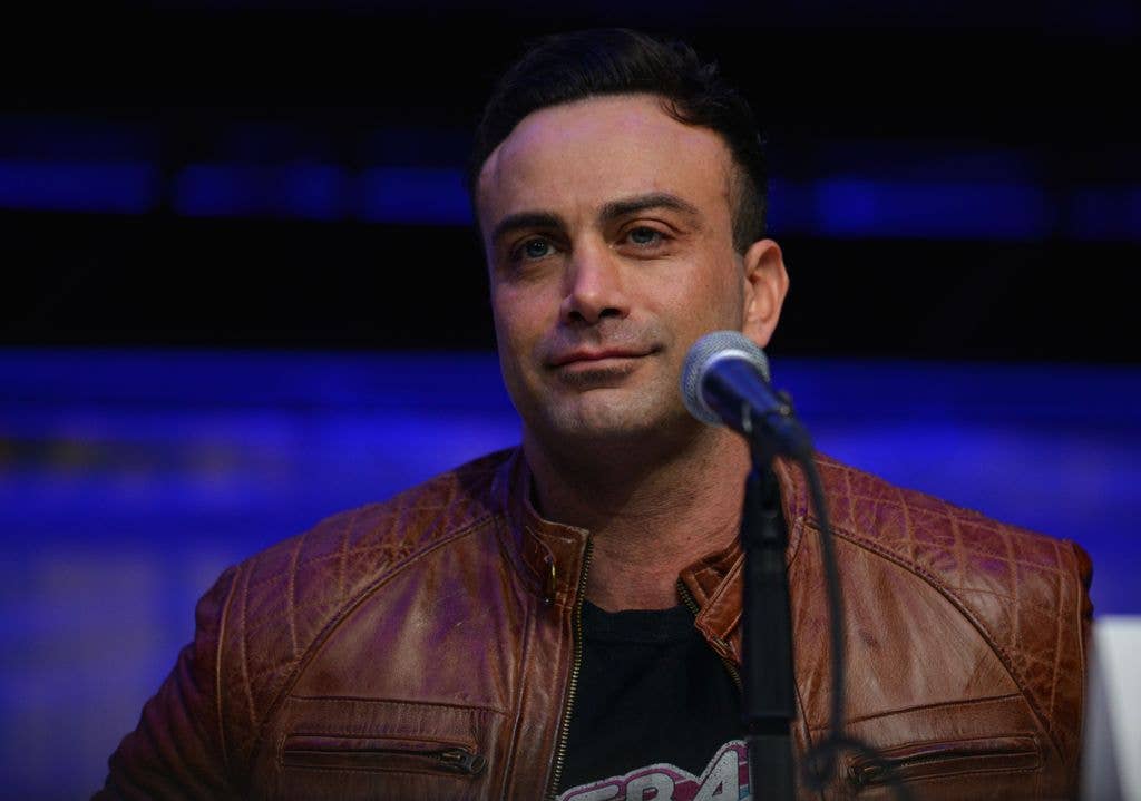 Marty York speaks during "The Sandlot" Cast Looks Back 30 Years Later panel at 2022 Los Angeles Comic Con at Los Angeles Convention Center on December 04, 2022 in Los Angeles, California