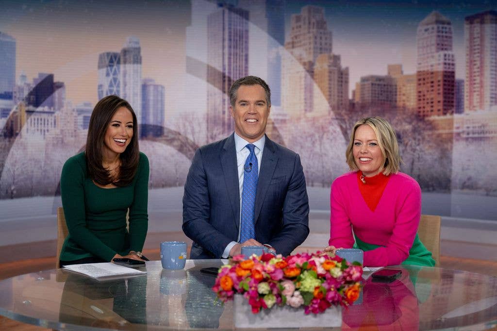 Kaylee Hartung with Peter Alexander and Dylan Dreyer 