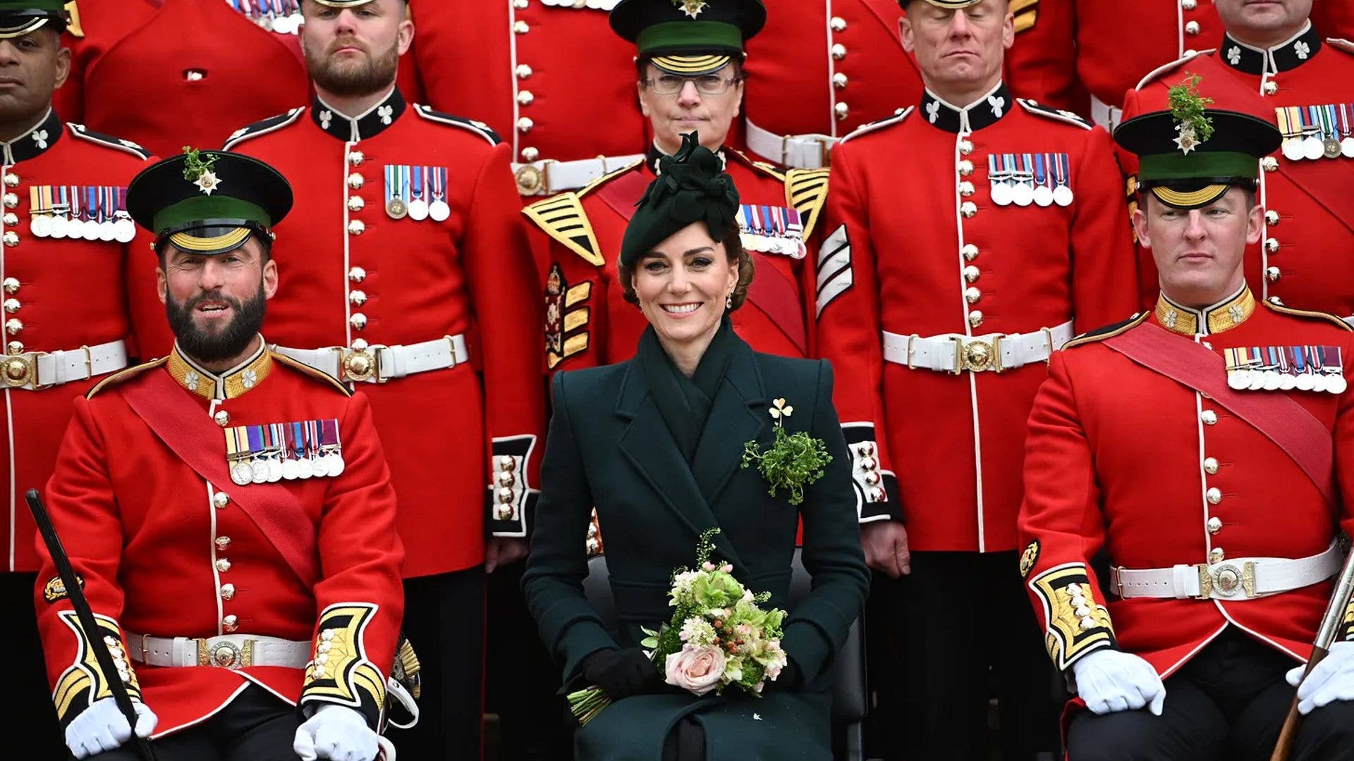 Princess Catherine with the Irish Guards at Wellington Barracks last year.