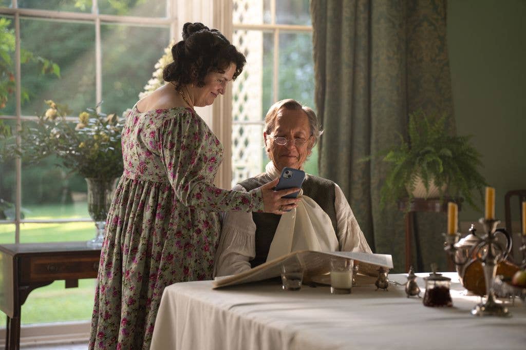 Mrs Bennet (RUTH JONES);Mr Bennet (RICHARD E GRANT)