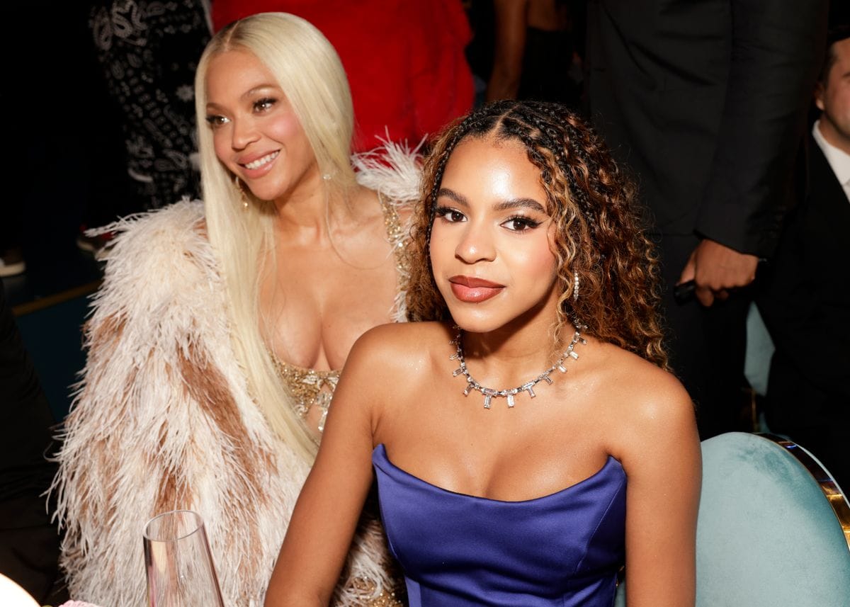 Beyonce and Blue Ivy Carter at The 67th Annual Grammy Awards, airing live from Crypto.com Arena in Los Angeles, California, Sunday, Feb. 2 (8:00-11:30 PM, live ET/5:00-8:30 PM, live PT) on the CBS Television Network, and streaming live and on demand on Paramount+.* (Photo by Francis Specker/CBS via Getty Images)