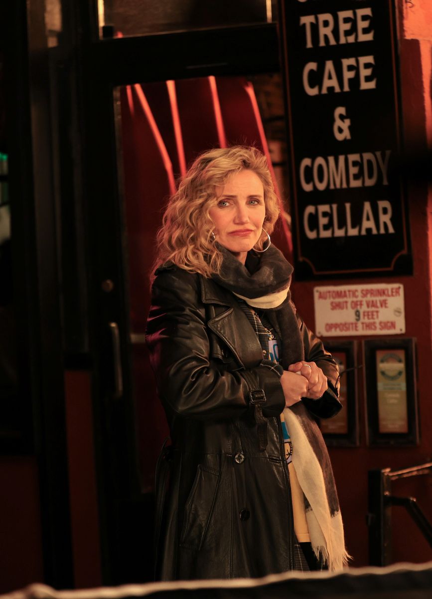 Cameron Diaz is seen filming at "The Sham" set in the West Village, Manhattan