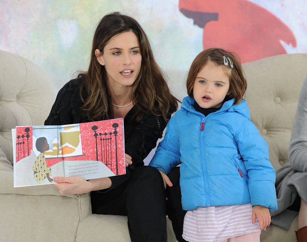 Amanda Peet and her daughter Frances Pen attend the 5th annual Jumpstart Read for the Record Day at Rockefeller Center on October 7, 2010 in New York City