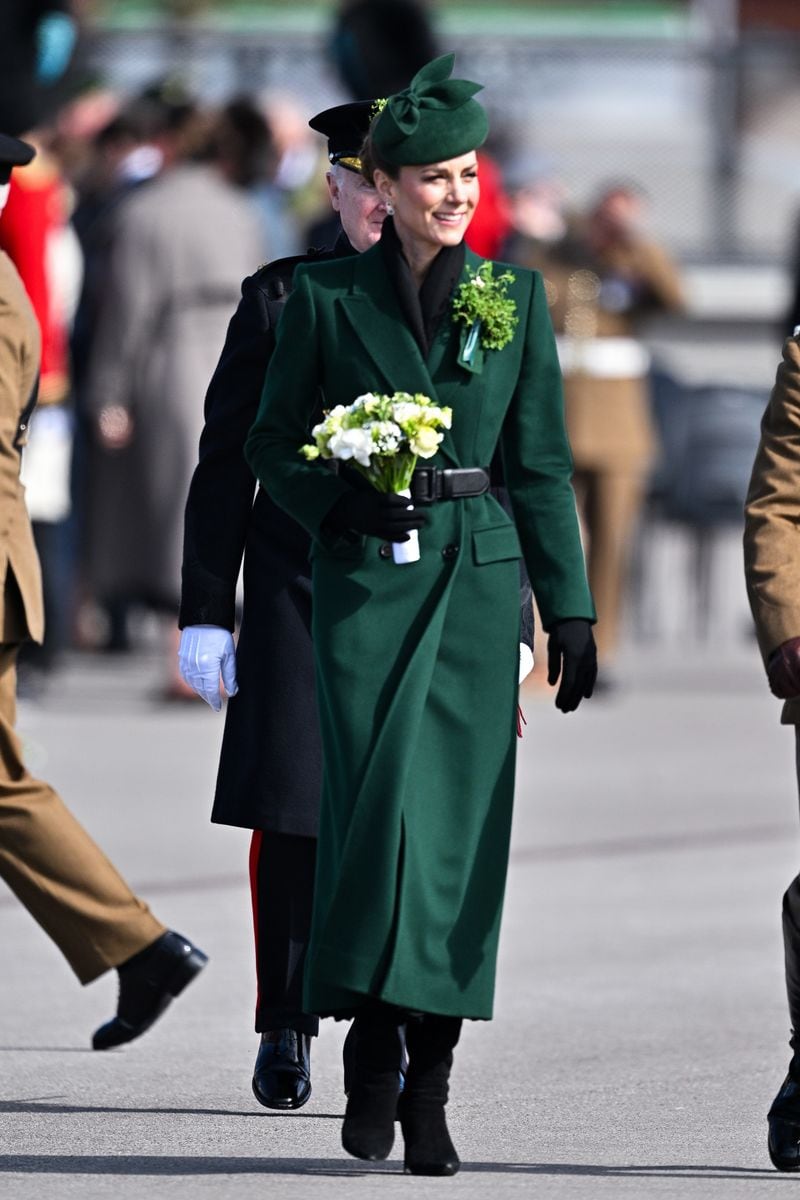 The day continued with a formal salute as she observed the parade, followed by the presentation of long service and good conduct medals to three soldiers. 