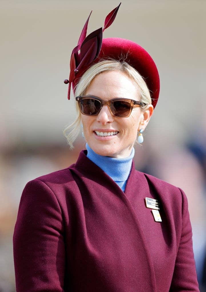 Zara Tindall attends day 4 'Gold Cup Day' of the Cheltenham Festival at Cheltenham Racecourse on March 13, 2026 in Cheltenham, England. 