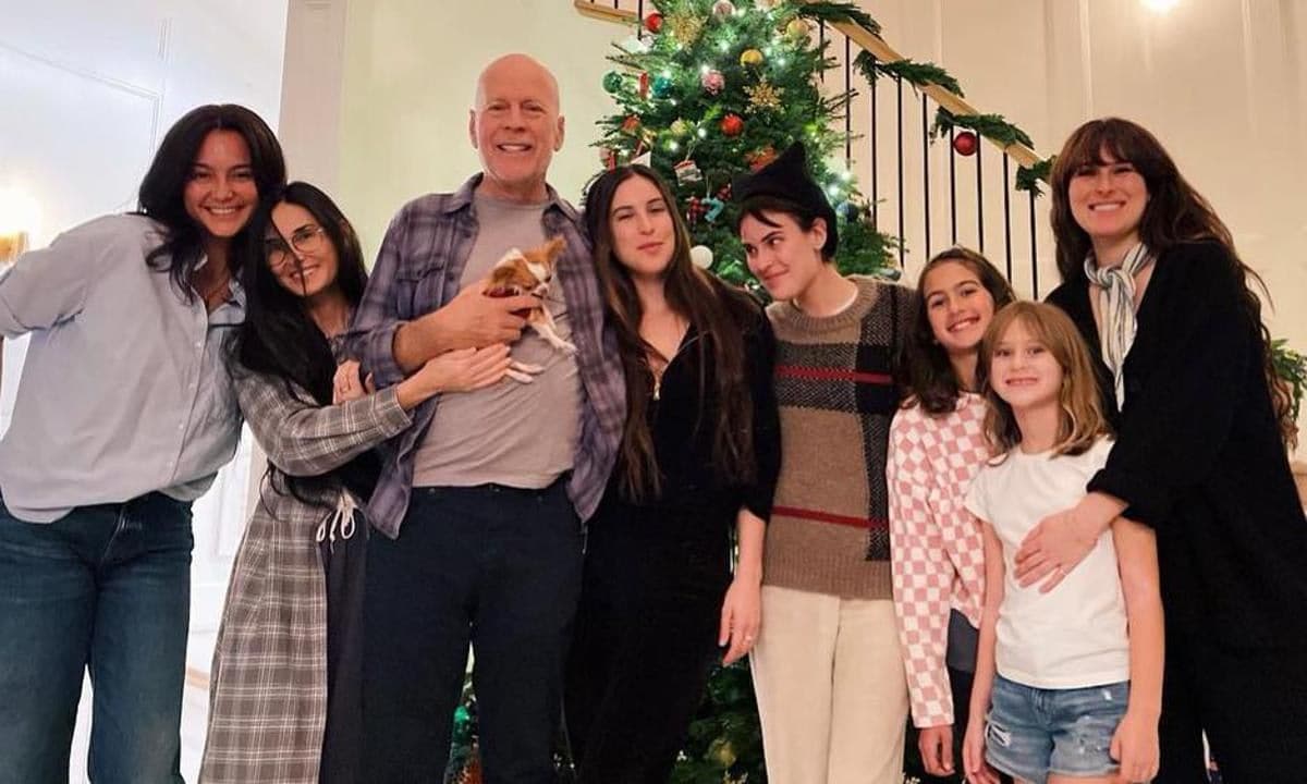 Demi Moore shares family photos with Bruce Willis