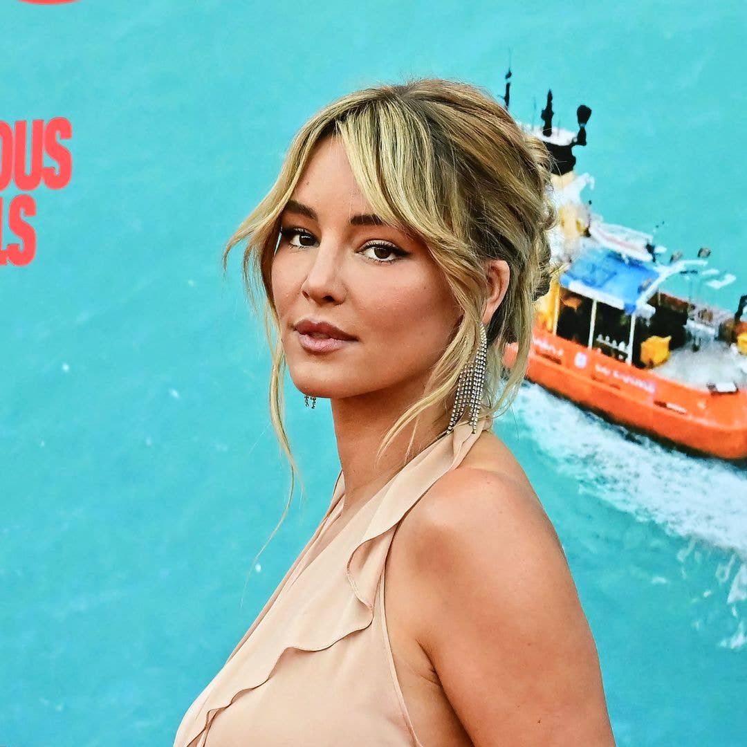 US actress Hassie Harrison attends the Los Angeles premiere of "Dangerous Animals" at the Egyptian theatre in Hollywood, California, May 27, 2025.