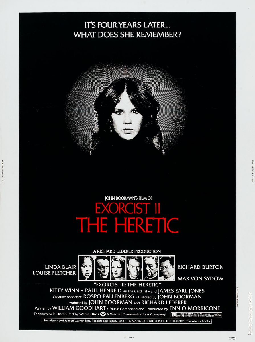 'Exorcist II: The Heretic' (1977) was widely criticized for its confusing narrative and tonal departure, often ranking among the worst sequels in film history. 