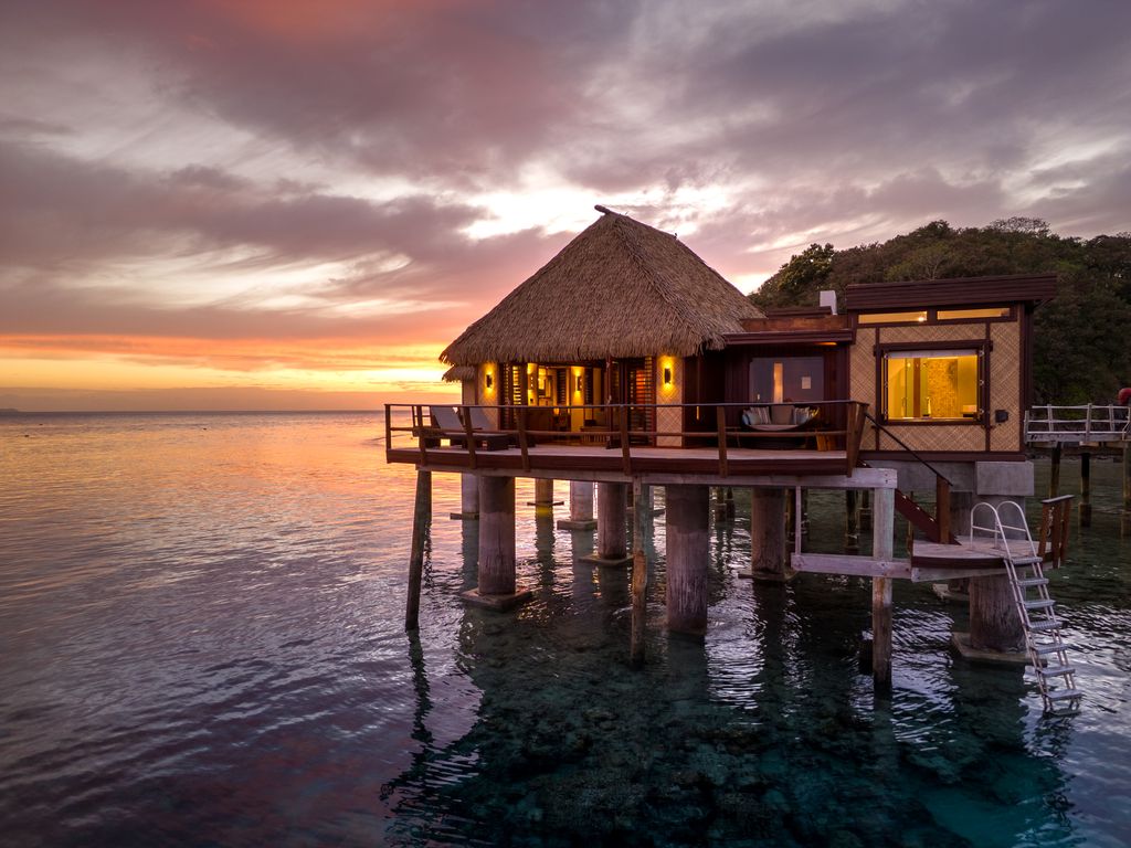 Over water bure likuliku resort