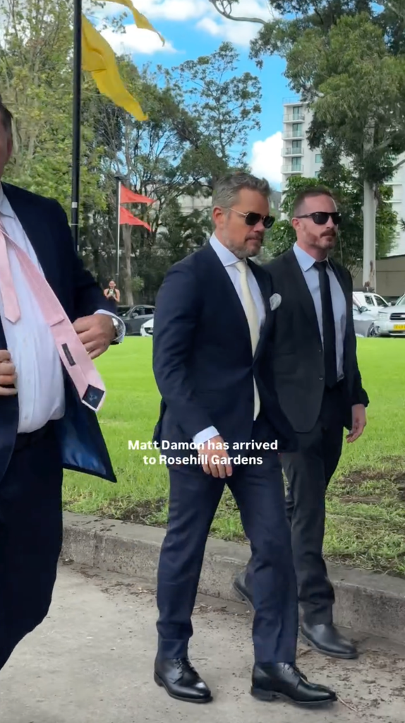 matt damon navy suit sydney