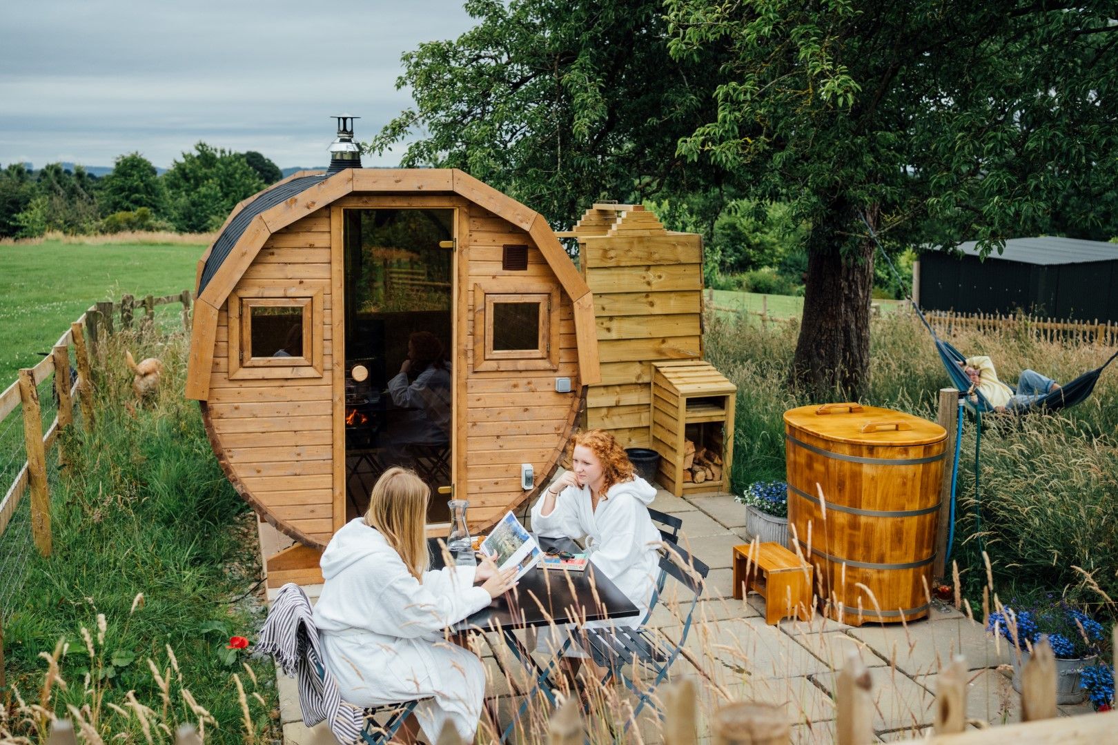 outdoor wellness area