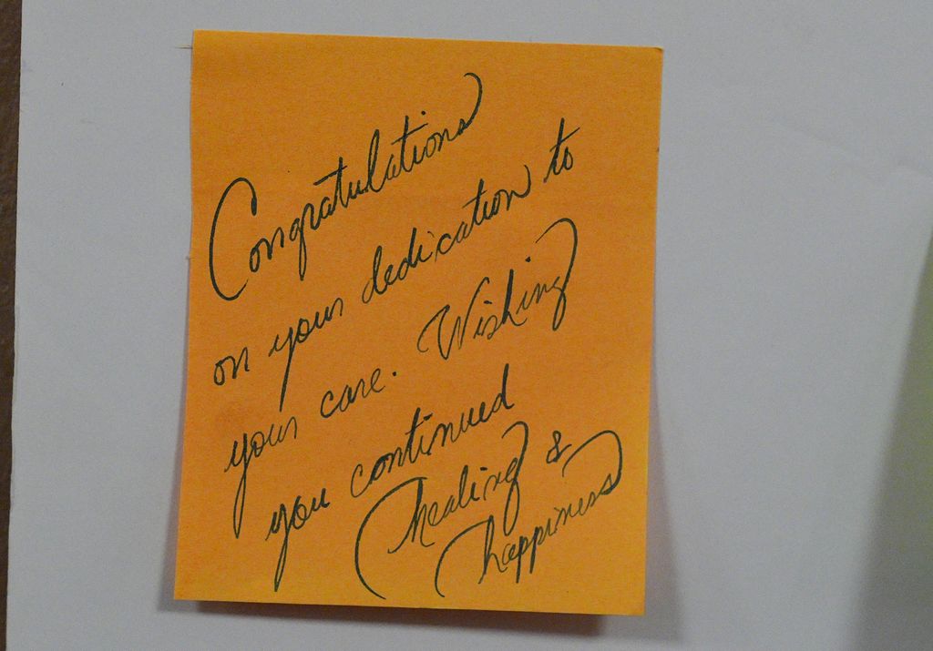 A message of support was written by the Duchess of Sussex during a visit to the National Centre for Rehabilitation of Addicts