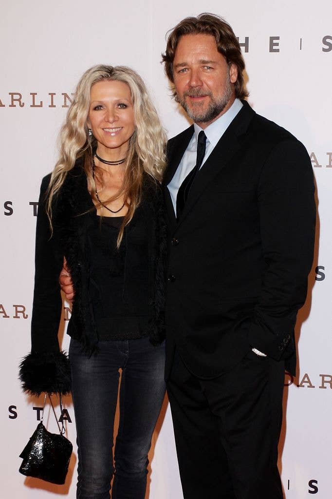Danielle Spencer and Russell Crowe arrive at The Star Opening Party on October 25, 2011 in Sydney, Australia
