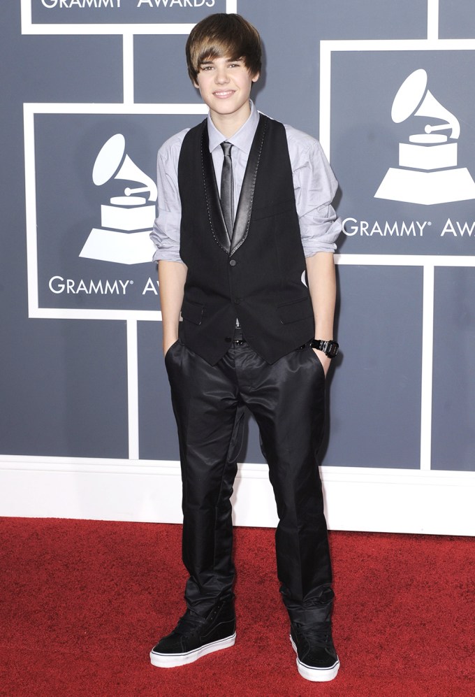 Justin Bieber At The 2010 Grammys