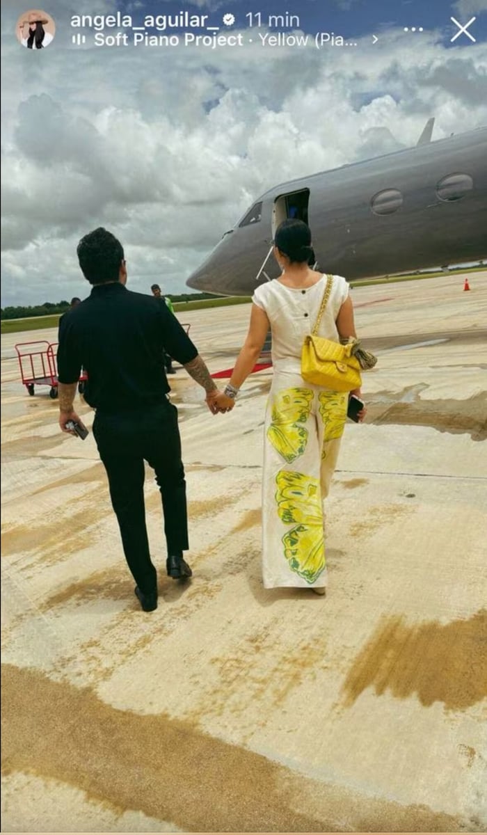 Angela shared a glimpse into their private getaway