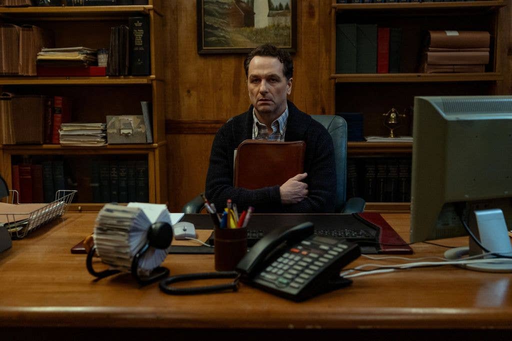 Matthew Rhys in "Widow’s Bay," premiering April 29, 2026 on Apple TV.