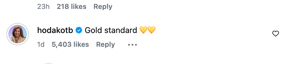 Hoda also responded to a clip of Savannah returning to Today