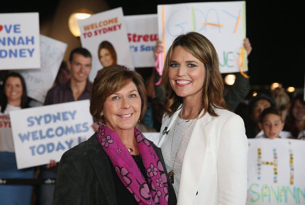 Savannah Guthrie poses alongside her mother Nancy Guthrie 