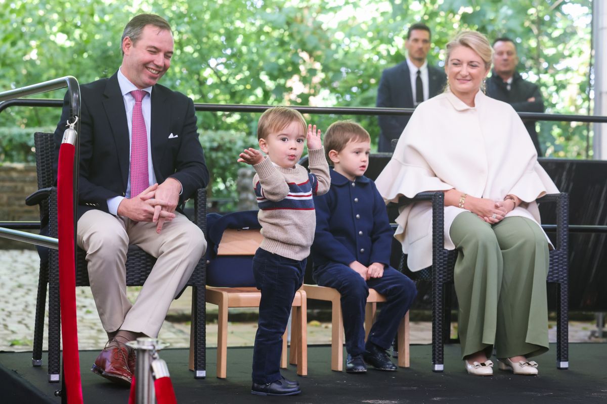 The Grand Dukes of Luxembourg and their sons Charles and François visit the city of Wiltz on October 4, 2025