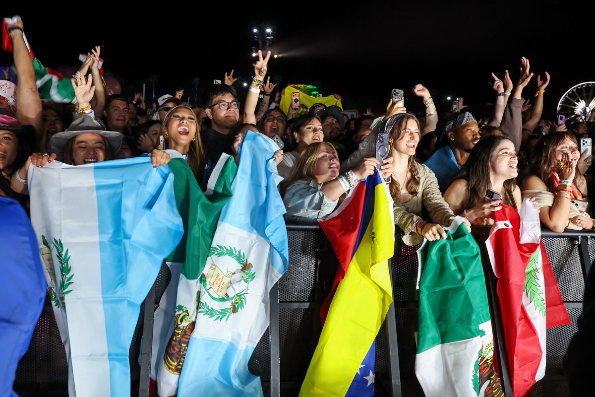 The crowd was filled with proud Latinos