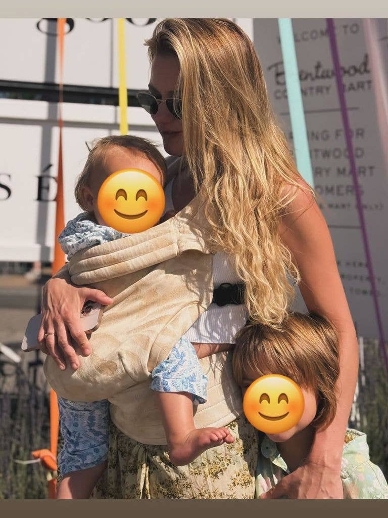 Goldie Hawn's daughter-in-law, actress Meredith Hagner, with her sons