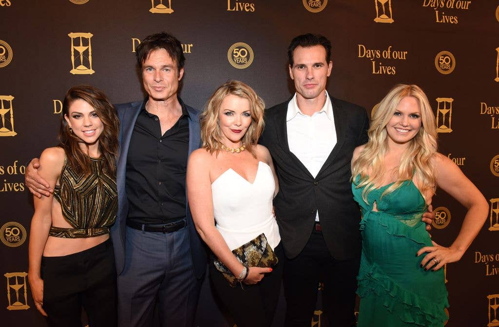 Patrick Muldoon with the cast of Days of Our Lives