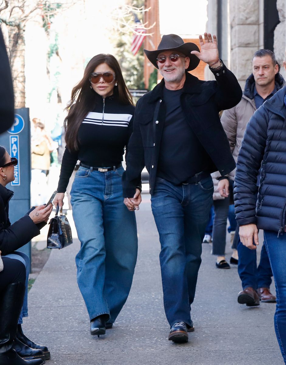 Lauren Sanchez Bezos and Jeff Bezos are seen on December 24, 2025, in Aspen, Colorado.  