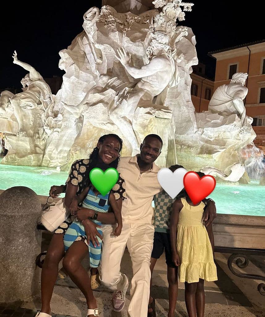 Janai Norman and her family in Italy