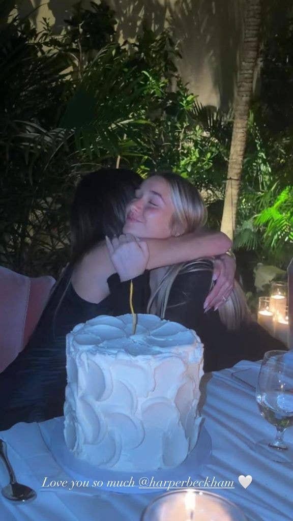 Harper surprised Victoria with a birthday cake