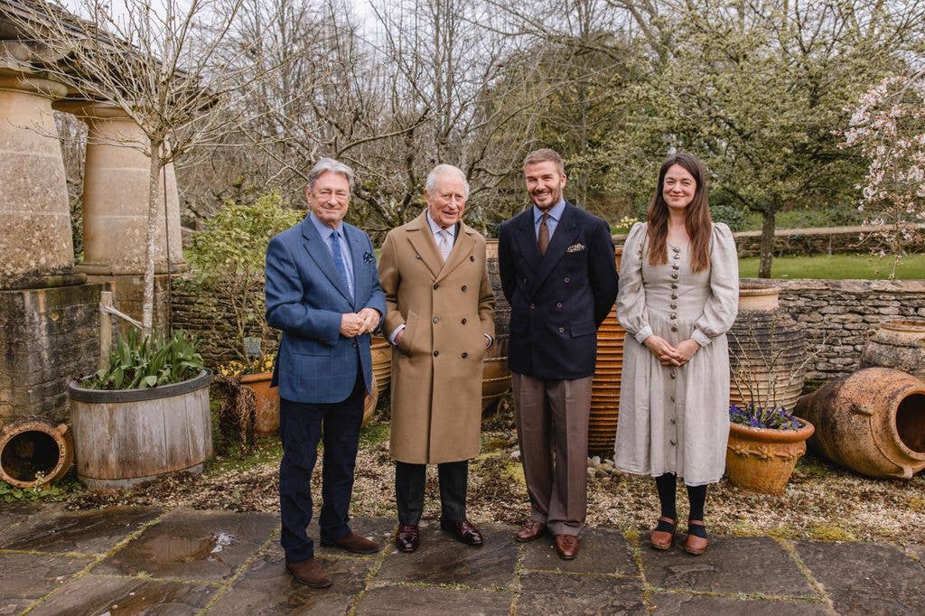 King Charles, Sir David Beckham, Alan Titchmarsh CBE and Frances Tophill