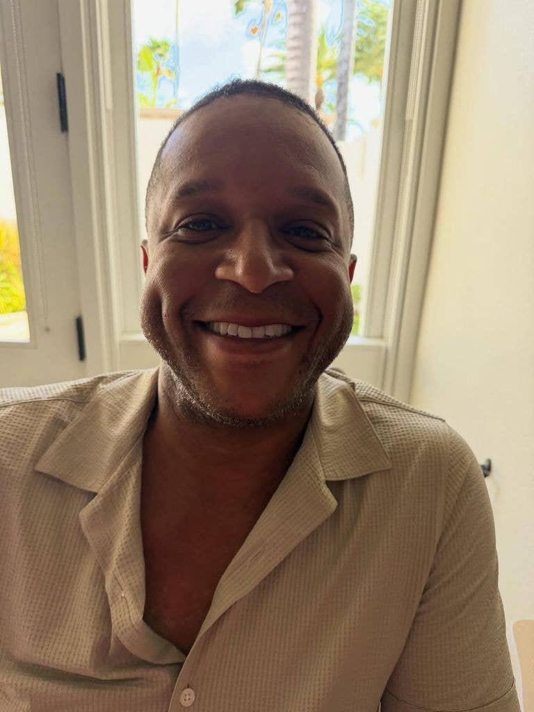 Craig sported stubble and hair